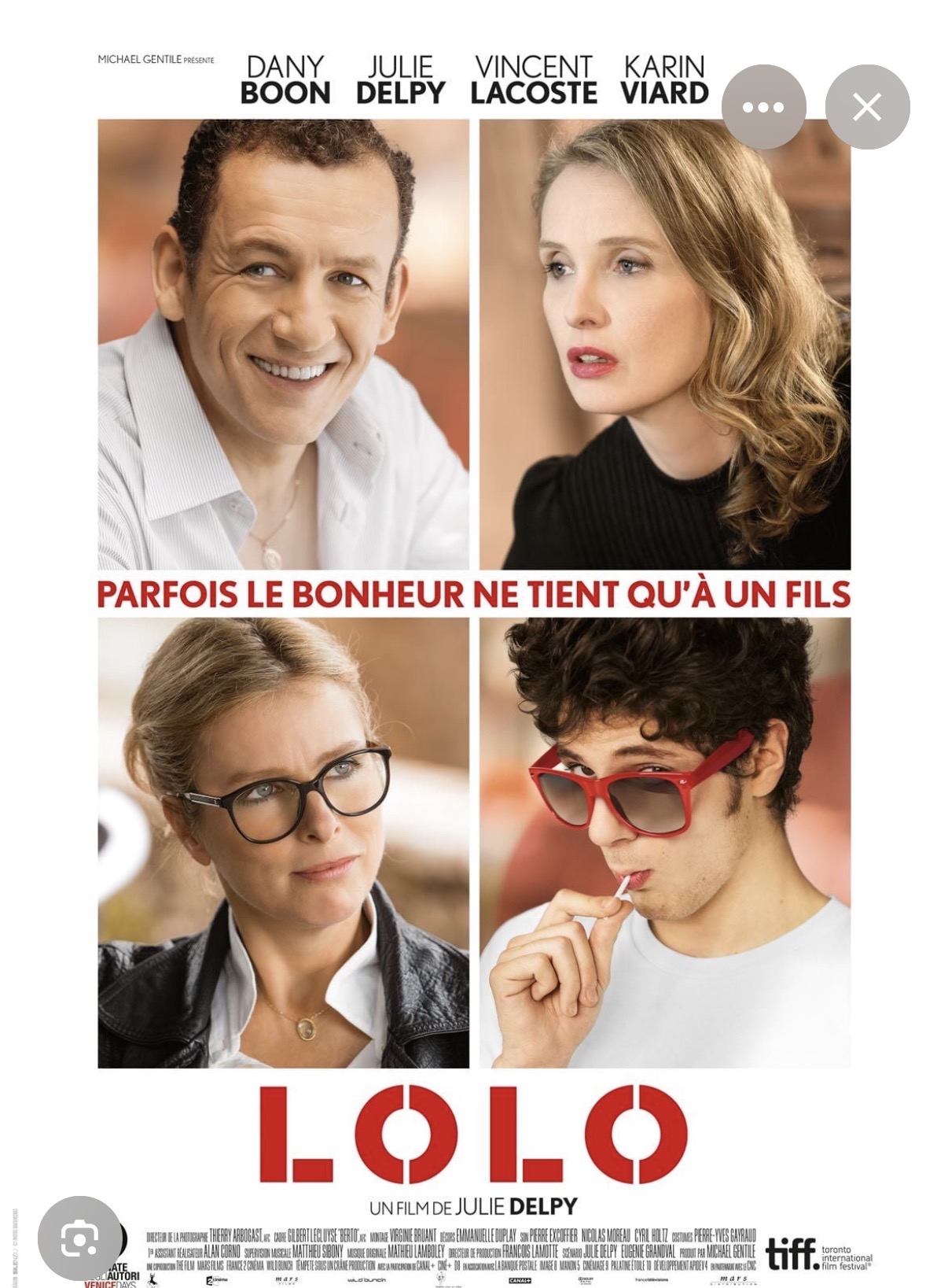 LOLO, Julie Delpy 2015, Julie Delpy, Dany Boon, Karin Viard, Vincent Lacoste, Karl Lagerfeld (comique)@@.jpg